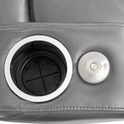 Ethan Modern Power Reclining Faux Leather Home Theater Seats with Cup Holders, Set of 4