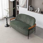 Louis Tufted Fabric Sofa with Iron Legs