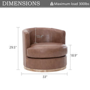 The Felix Swivel Barrel Genuine Leather Chair