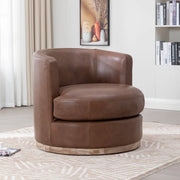 The Felix Swivel Barrel Genuine Leather Chair