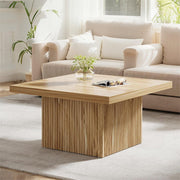 Chandler Farmhouse Square Wood Coffee Table  for Living Room