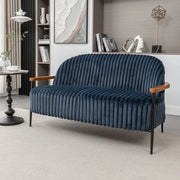 Louis Tufted Fabric Sofa with Iron Legs