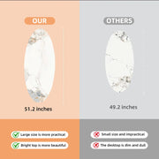 Indigo Luxury White Oval Coffee Table with Musical Note Base–Modern Accent Piece for Living Room Decor