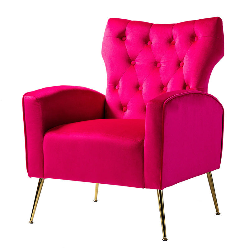 Layla Tufted Velvet Wingback Armchair