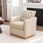 Francis Genuine Leather Swivel Armchair