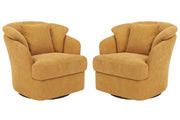 Vivian Mid-Century Modern Barrel Swivel Chairs 