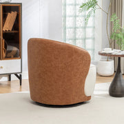 Domonic Velvet Upholstered Swivel Barrel Chair