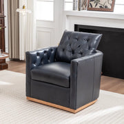 Francis Genuine Leather Swivel Armchair