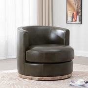 The Felix Swivel Barrel Genuine Leather Chair