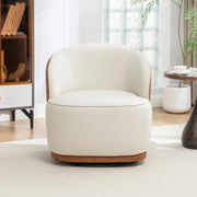 Domonic Velvet Upholstered Swivel Barrel Chair