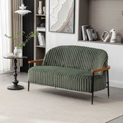 Louis Tufted Fabric Sofa with Iron Legs