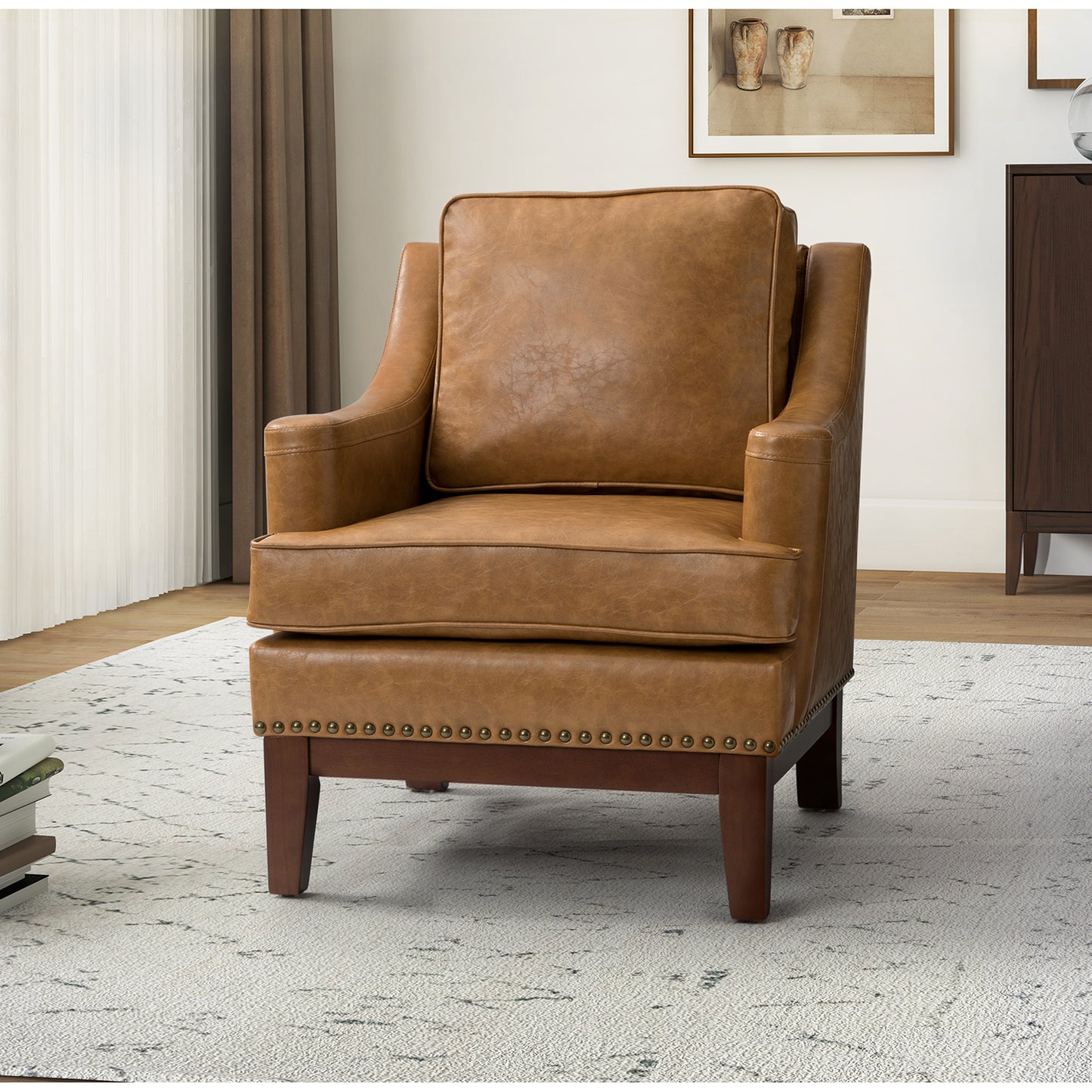 Duncan Vegan Leather Armchair