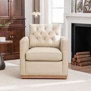 Francis Genuine Leather Swivel Armchair