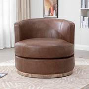 The Felix Swivel Barrel Genuine Leather Chair