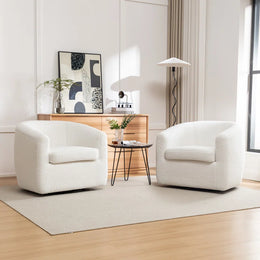  Alexandre Upholstered Swivel Barrel Chair