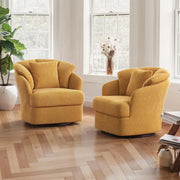 Vivian Mid-Century Modern Barrel Swivel Chairs 