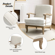 Travis Upholstered Armchair featuring Solid Wood Legs