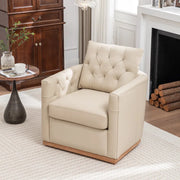 Francis Genuine Leather Swivel Armchair