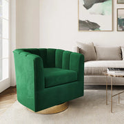 Jaxon Velvet Swivel Barrel Chair
