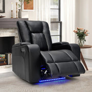 Phoenix 38'' Modern Upholstered Home Theater Power Reclining Chair with Arm Compartment, USB & Type-C