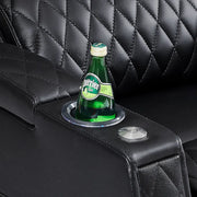 Valerie Home Theater Seating Top Grain Leather Recliner Sofa Power Headrest & Footrest