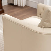 Francis Genuine Leather Swivel Armchair