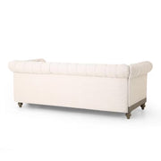 Tiffani Retro-Style 79-Inch Wide Beige Sofa 