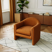  Modern-Style Upholstered Barrel Accent Chair