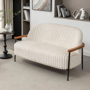 Louis Tufted Fabric Sofa with Iron Legs