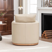 Francis Genuine Leather Swivel Armchair