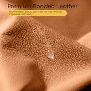 Claude Tufted Genuine Leather Classic Swivel Barrel Chair 