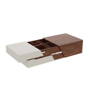 Eden Extendable Wood Coffee Table with 2 Drawers, 4 Hidden Storges - No-Assembly Required