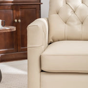 Francis Genuine Leather Swivel Armchair