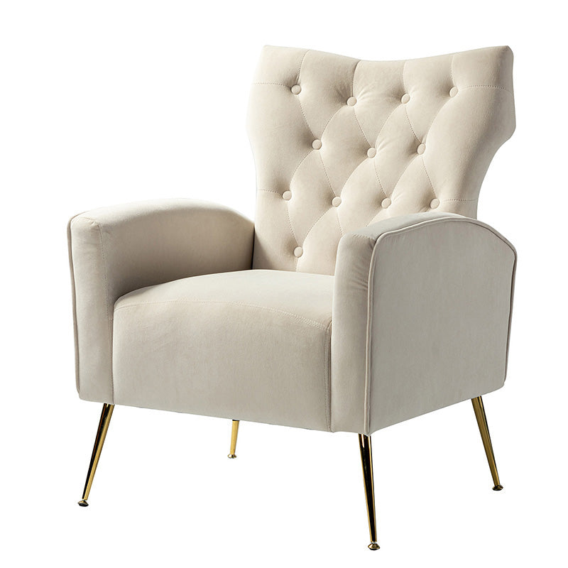 Layla Tufted Velvet Wingback Armchair