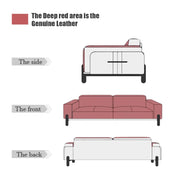 Adelfus Genuine Leather Standard Sofa Couch