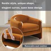  Modern-Style Upholstered Barrel Accent Chair