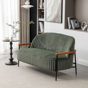 Louis Tufted Fabric Sofa with Iron Legs