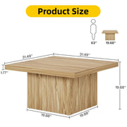 Chandler Farmhouse Square Wood Coffee Table  for Living Room