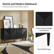 Octavia 63'' W Sideboard with Drawers and Wine Glass Rack