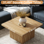 Chandler Farmhouse Square Wood Coffee Table  for Living Room