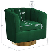 Jaxon Velvet Swivel Barrel Chair