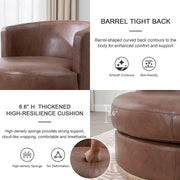 The Felix Swivel Barrel Genuine Leather Chair