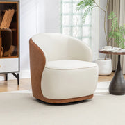 Domonic Velvet Upholstered Swivel Barrel Chair