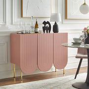 Zola 3 Door Mid Century Modern Scalloped Sideboard