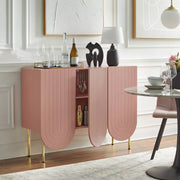 Zola 3 Door Mid Century Modern Scalloped Sideboard