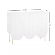 Zola 3 Door Mid Century Modern Scalloped Sideboard