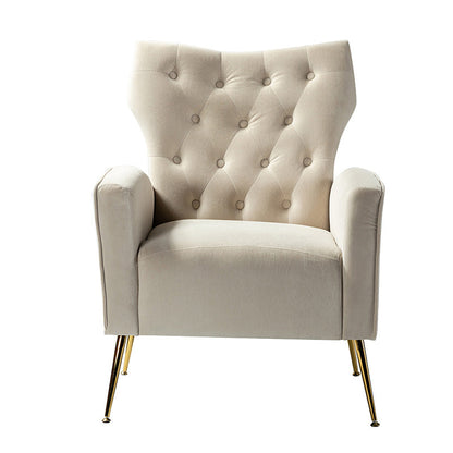 Layla Tufted Velvet Wingback Armchair