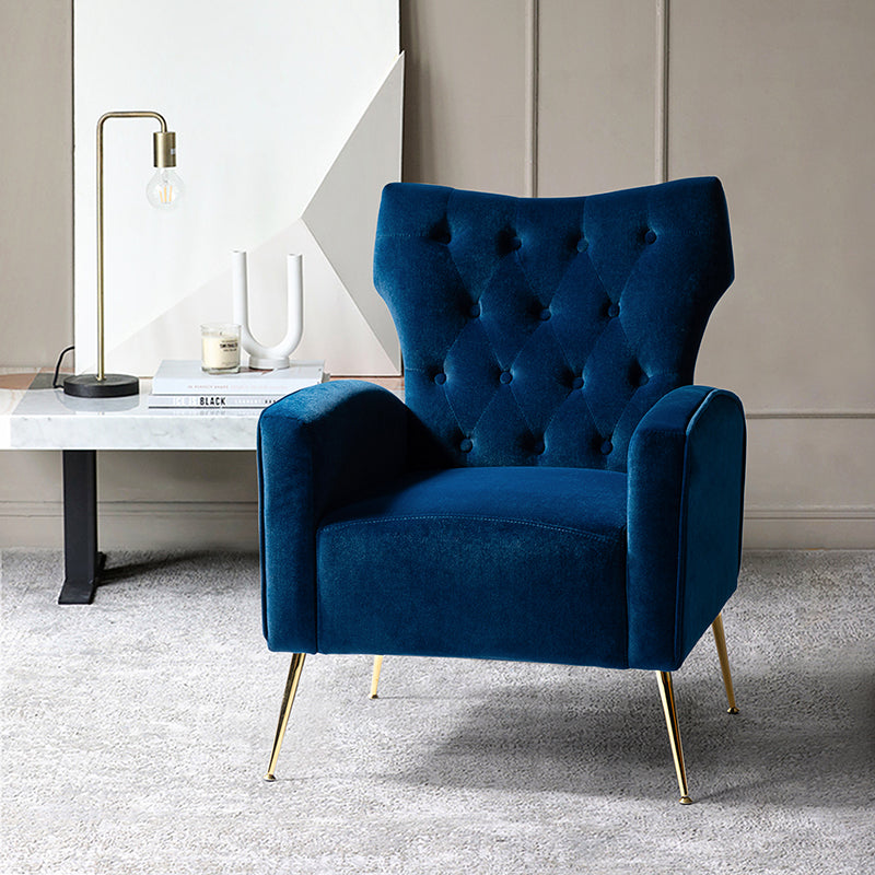 Layla Tufted Velvet Wingback Armchair