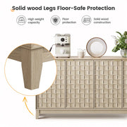 Anika 60'' Wide Sideboard Buffet with Solid Wood Legs
