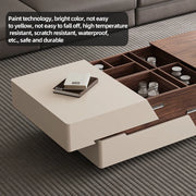 Eden Extendable Wood Coffee Table with 2 Drawers, 4 Hidden Storges - No-Assembly Required